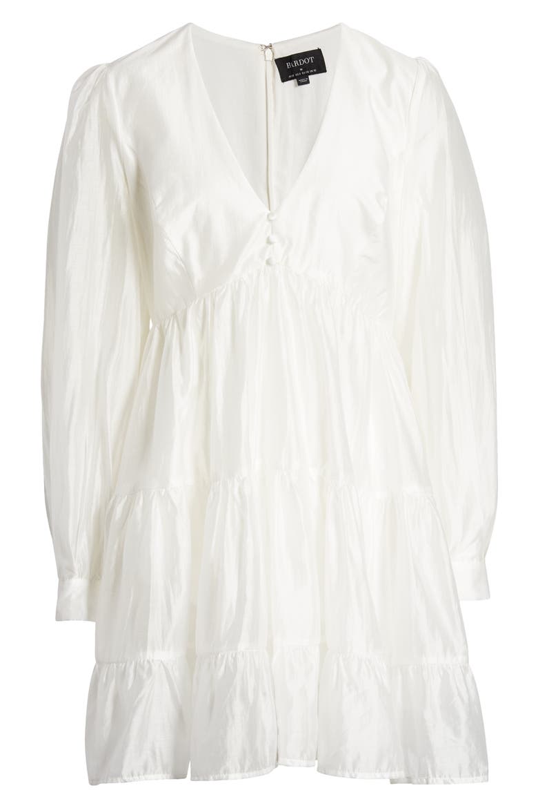 Harlow Long Sleeve Minidress, Alternate, color, IVORY