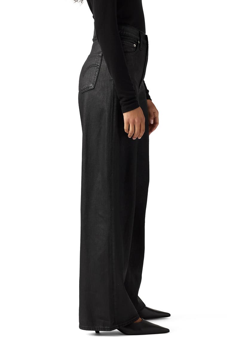 Ribcage Coated High Waist Wide Leg Jeans, Alternate, color, PRIZE FIGHTER PSK