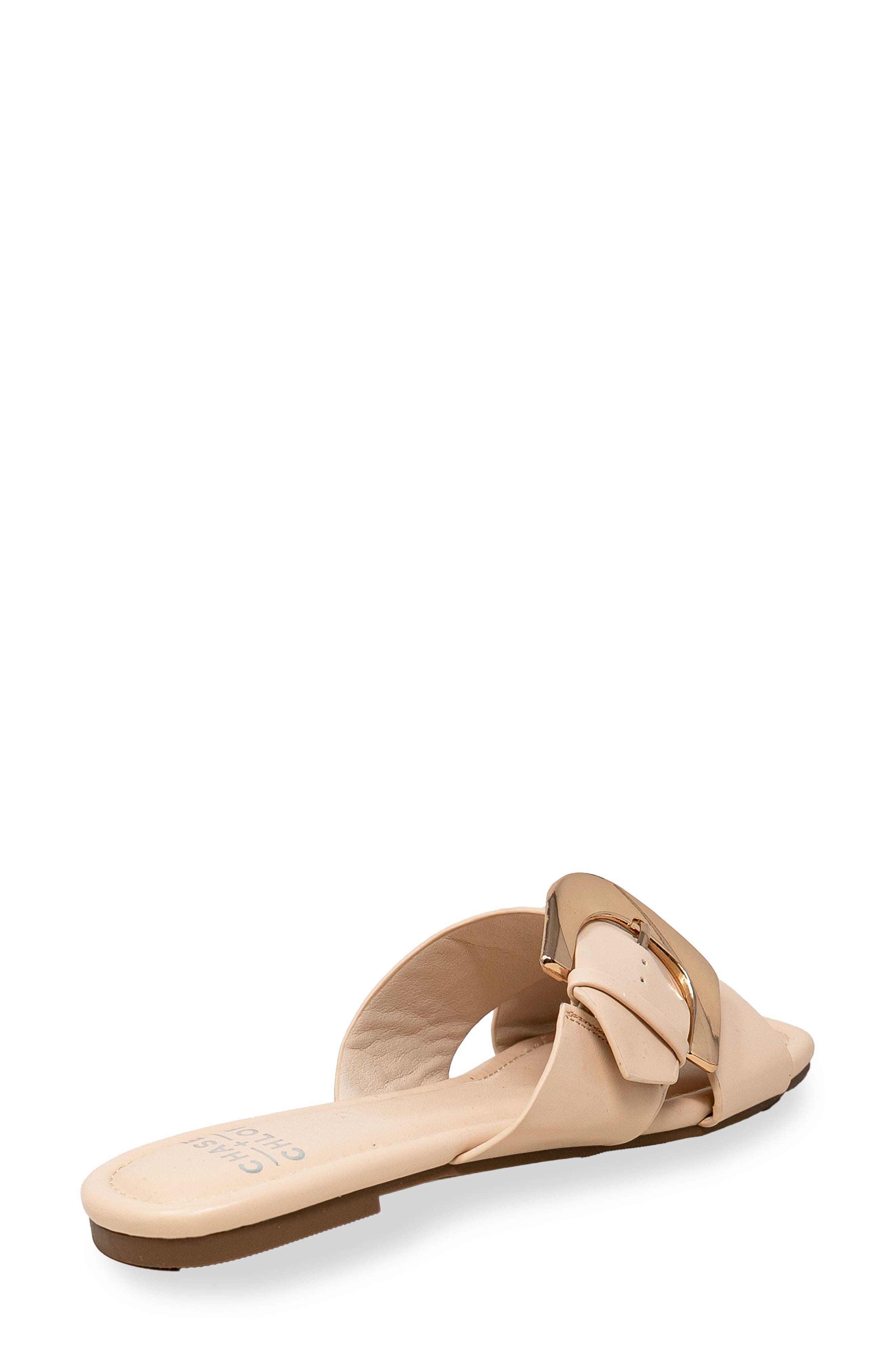 Cross Strap Slide Sandal, Alternate, color, BEIGE PU