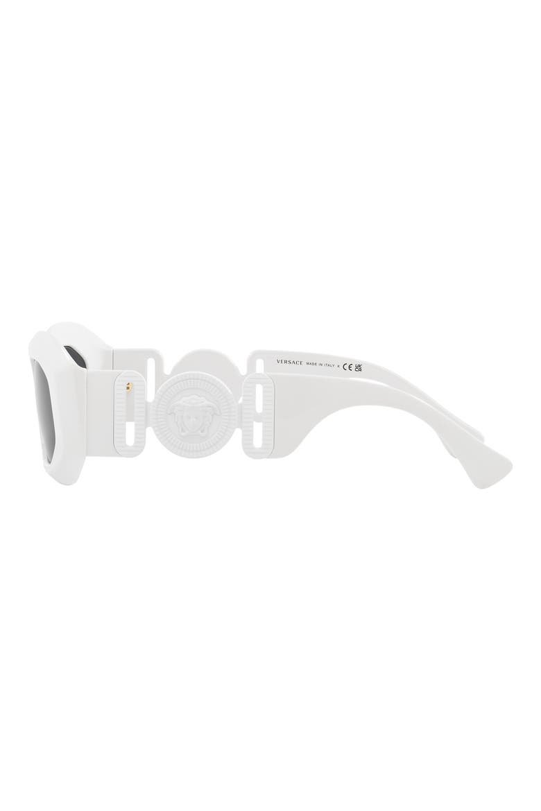 53mm Rectangular Sunglasses, Alternate, color, WHITE
