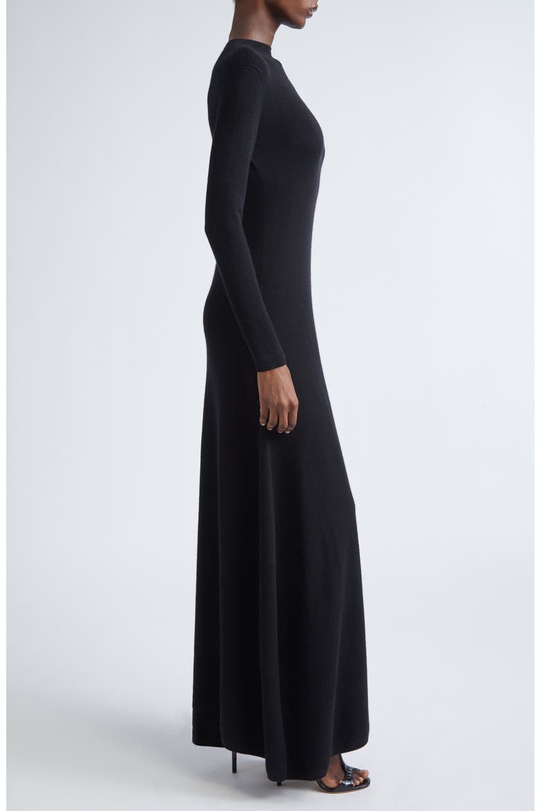 Long Sleeve Cashmere & Silk Blend Midi Sweater Dress, Alternate, color, LB999 BLACK