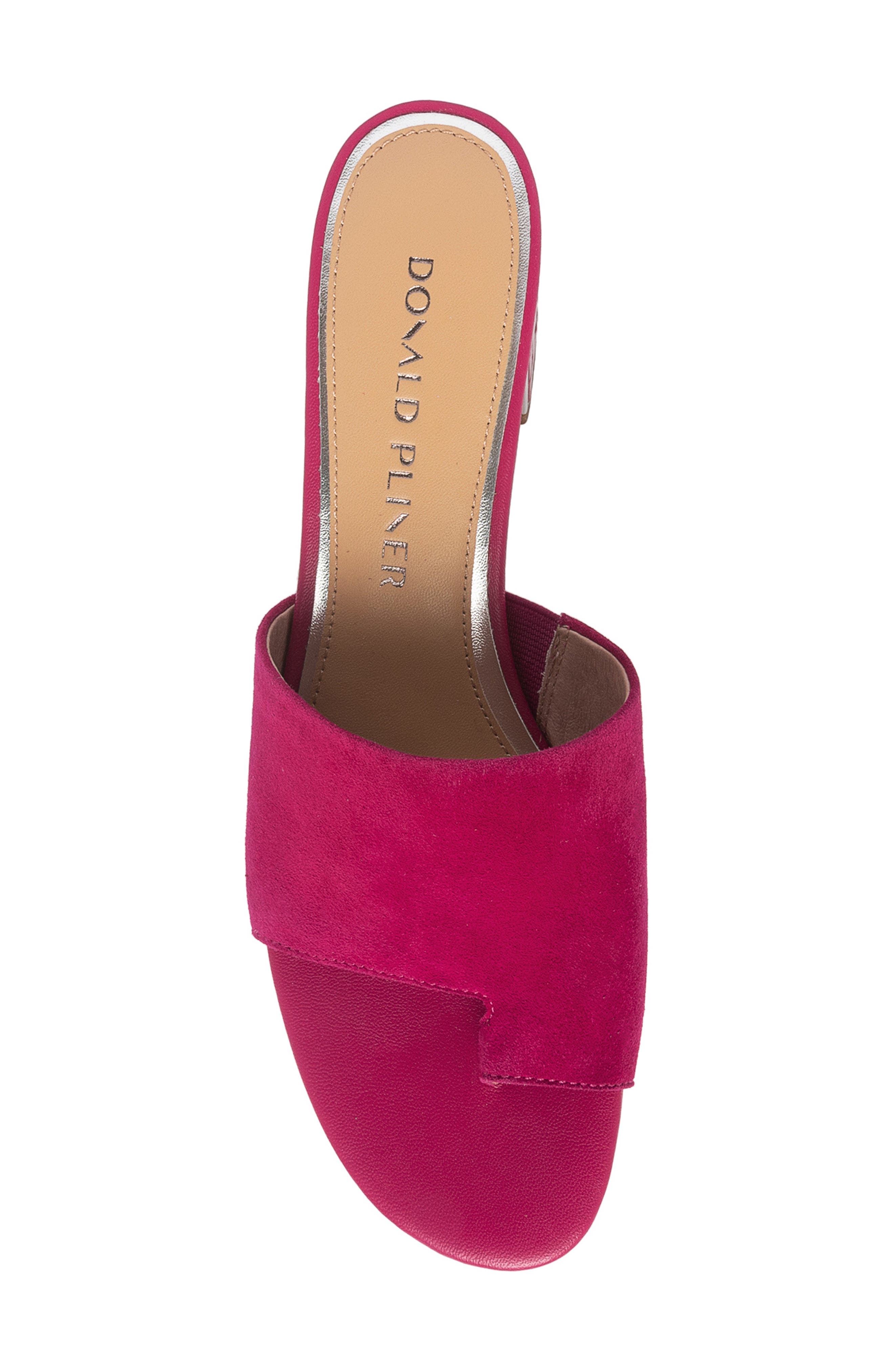 Snakeskin Embossed Block Heel Sandal, Alternate, color, MAGENTA