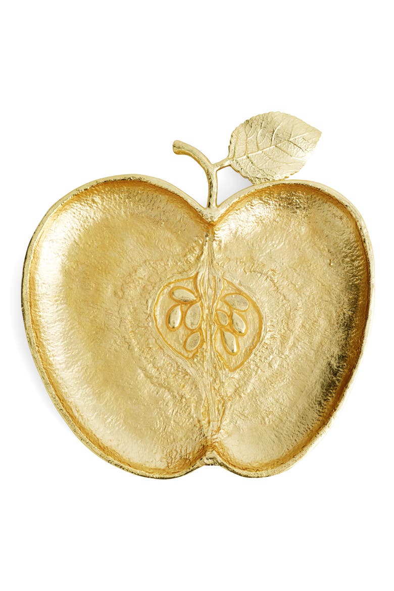 Apple Decorative Plate, Alternate, color, GOLD MULTI