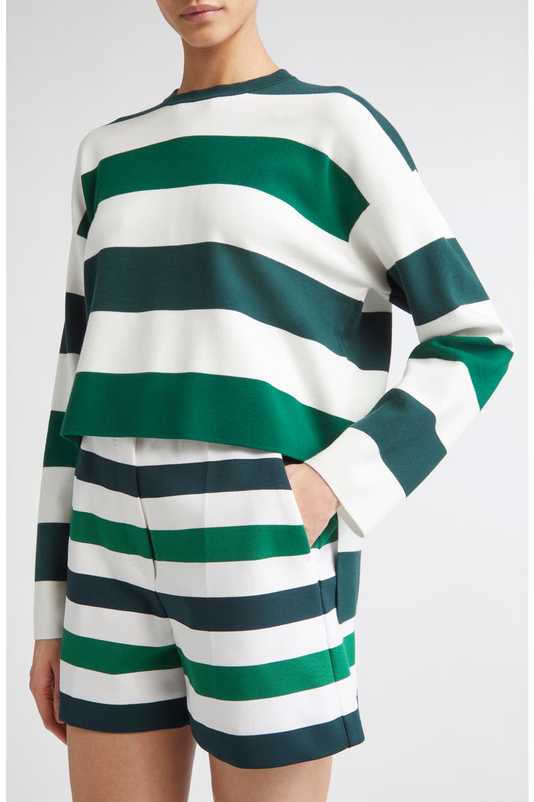 Jesone Stripe Milano Knit Sweater, Alternate, color, SKY BLUE