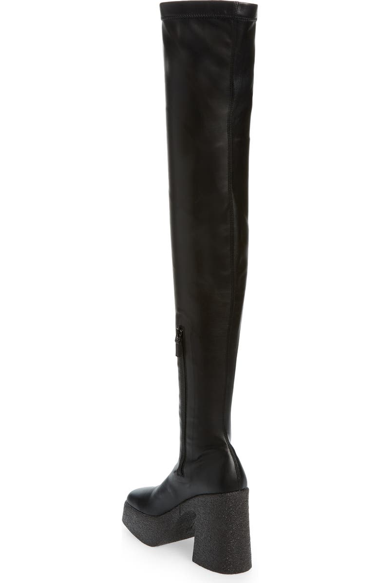 Stella McCartney Skyla Square Toe Platform Over the Knee Boot, Alternate, color,