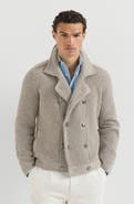Brunello Cucinelli Cashmere half english rib mariner cardigan