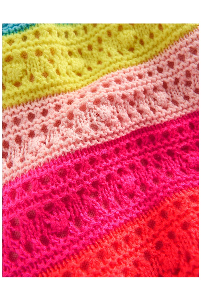 Kids' Pointelle Knit Shorts, Alternate, color, NEON MULTI STRIPE