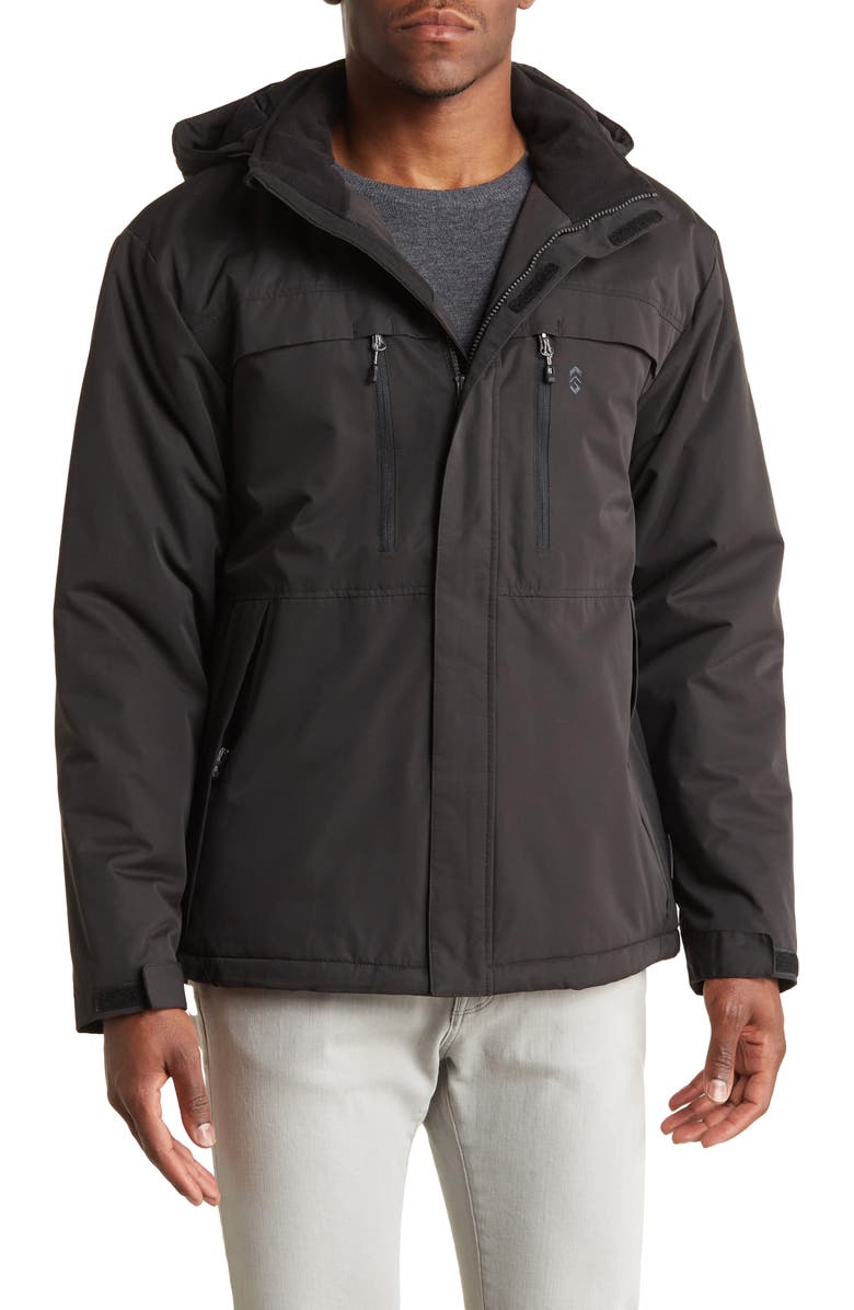 Free Country Microfiber Hooded Midweight Jacket, Main, color,