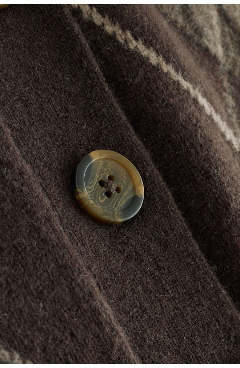 NEXT Argyle Wool Cardigan, Alternate, color, Brown