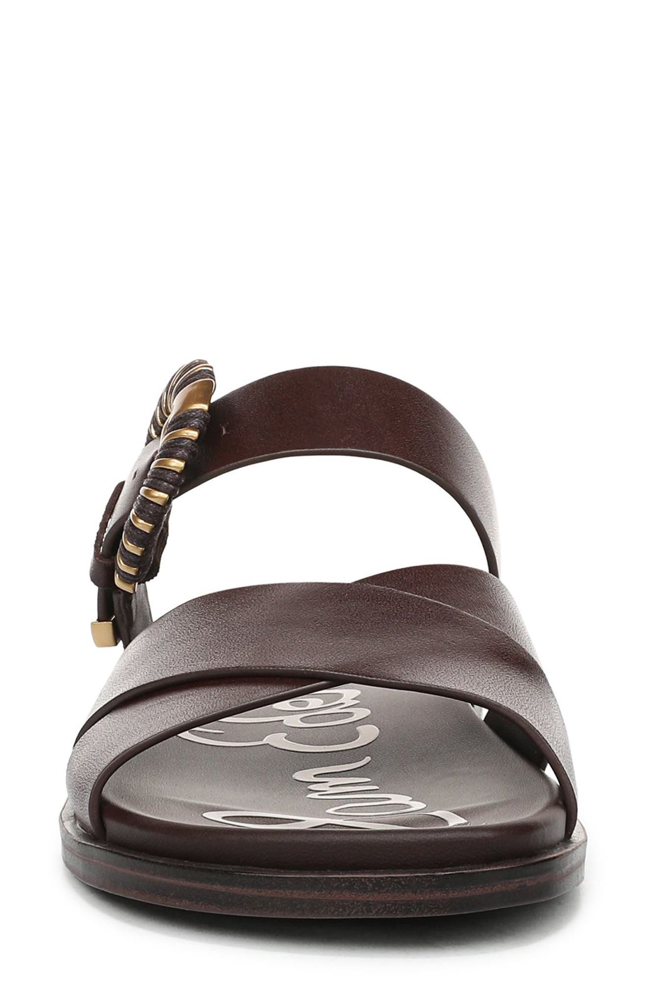 Sam Edelman Lucy Buckle Strap Sandal, Alternate, color, Maronne Brown