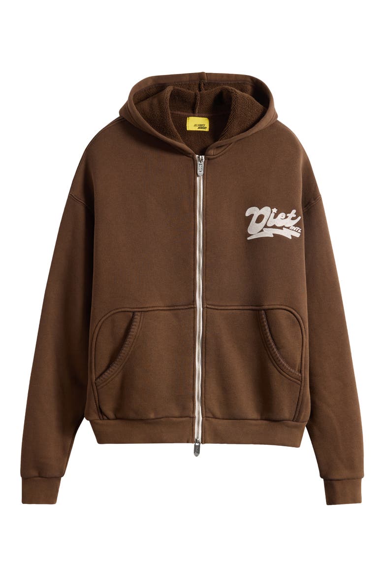 Bolt Graphic Zip Hoodie, Main, color, BROWN