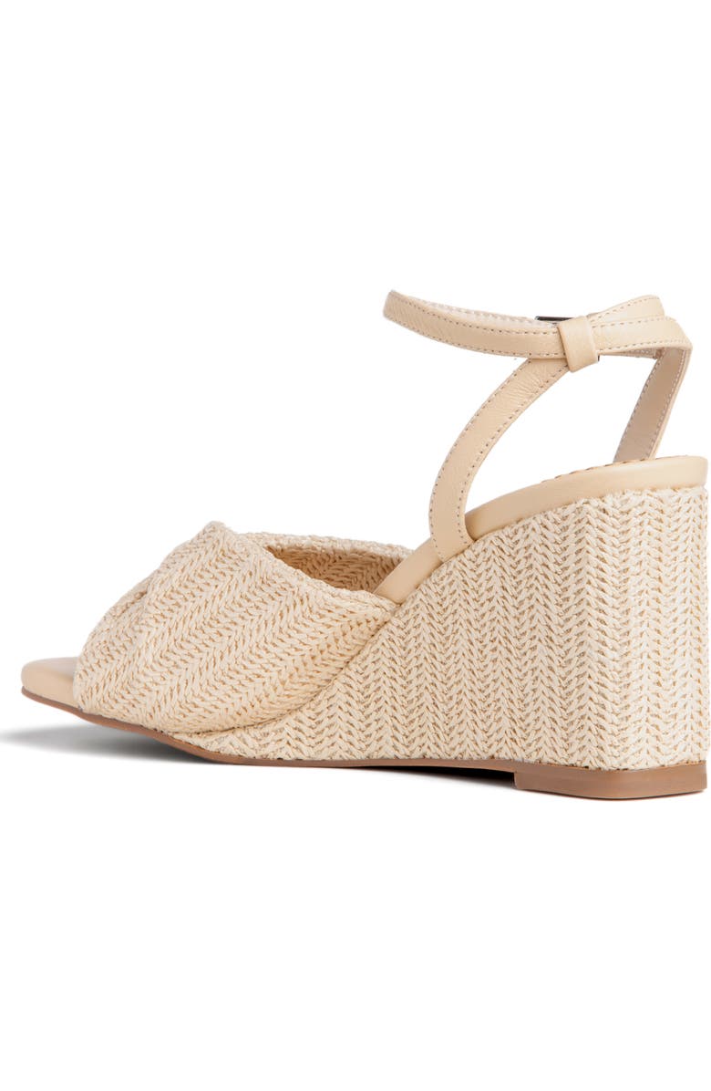 Allegra James Mona Raffia Wedge Sandal, Alternate, color,