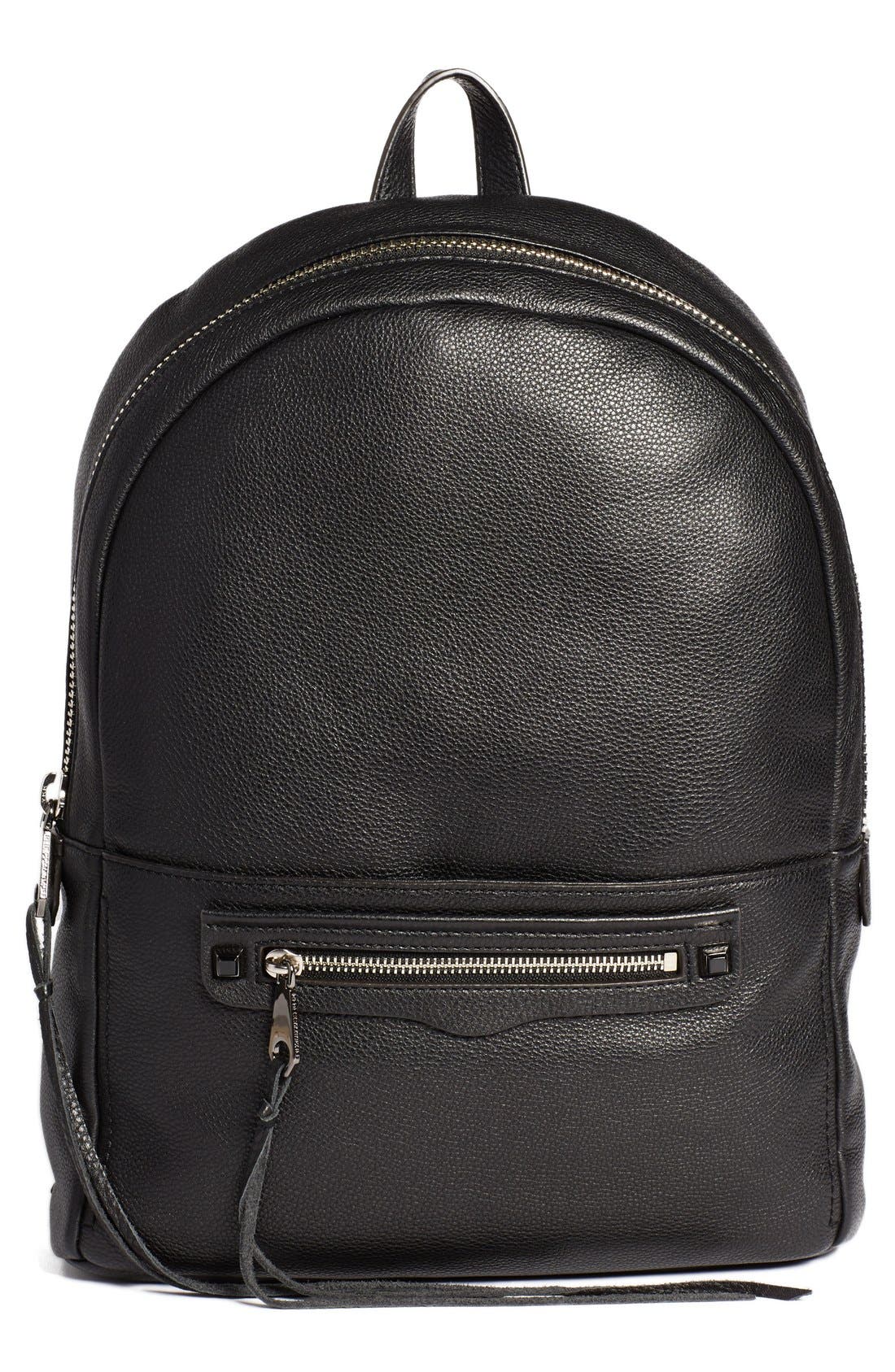 Rebecca Minkoff 'Always On Regan' Leather Backpack, Main, color, 