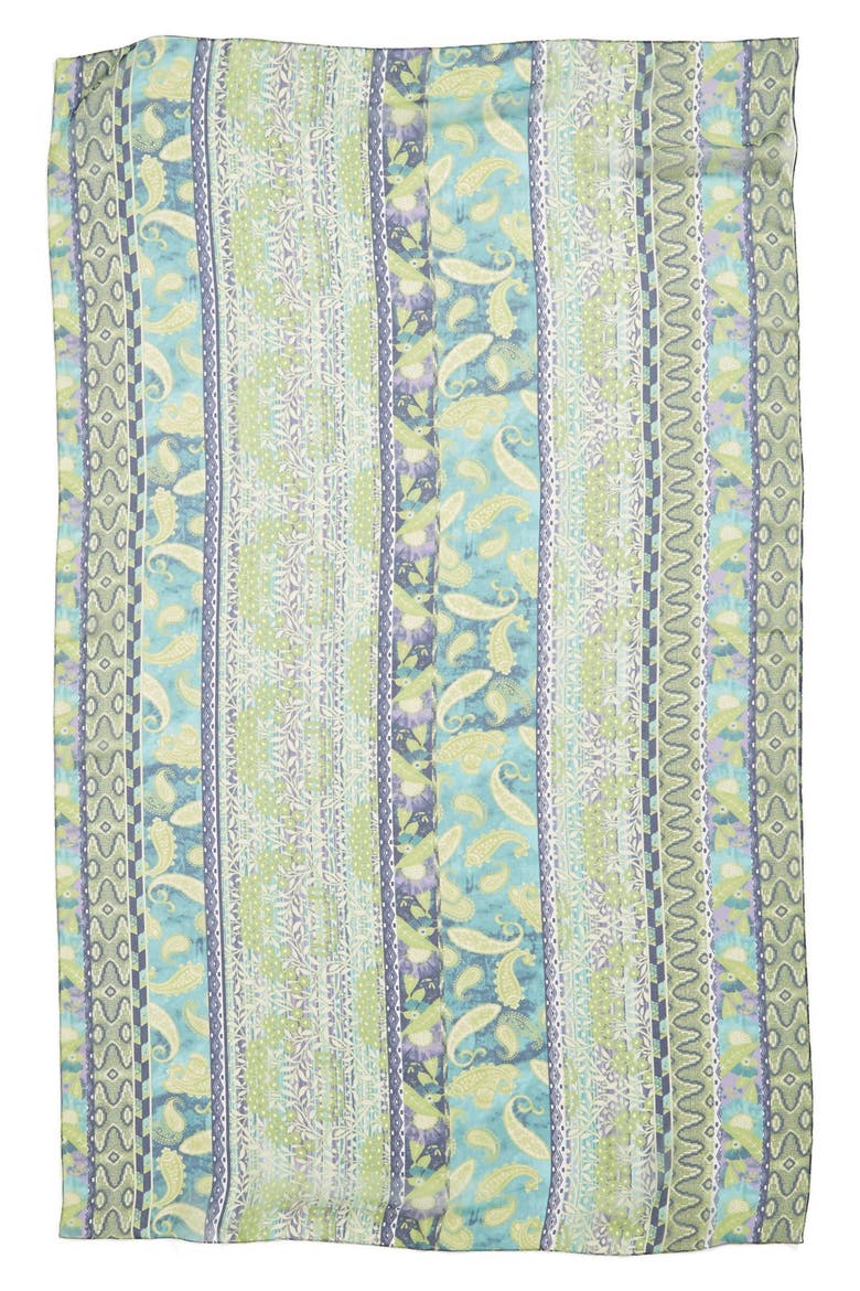 Paisley Scarf, Alternate, color, TURQUOISE