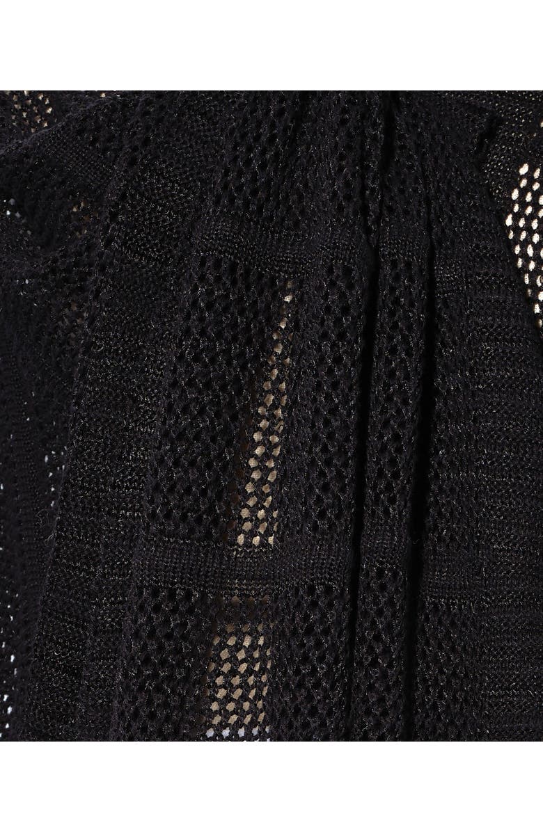 Lauren Ralph Lauren Open Knit Ruana, Alternate, color, Black