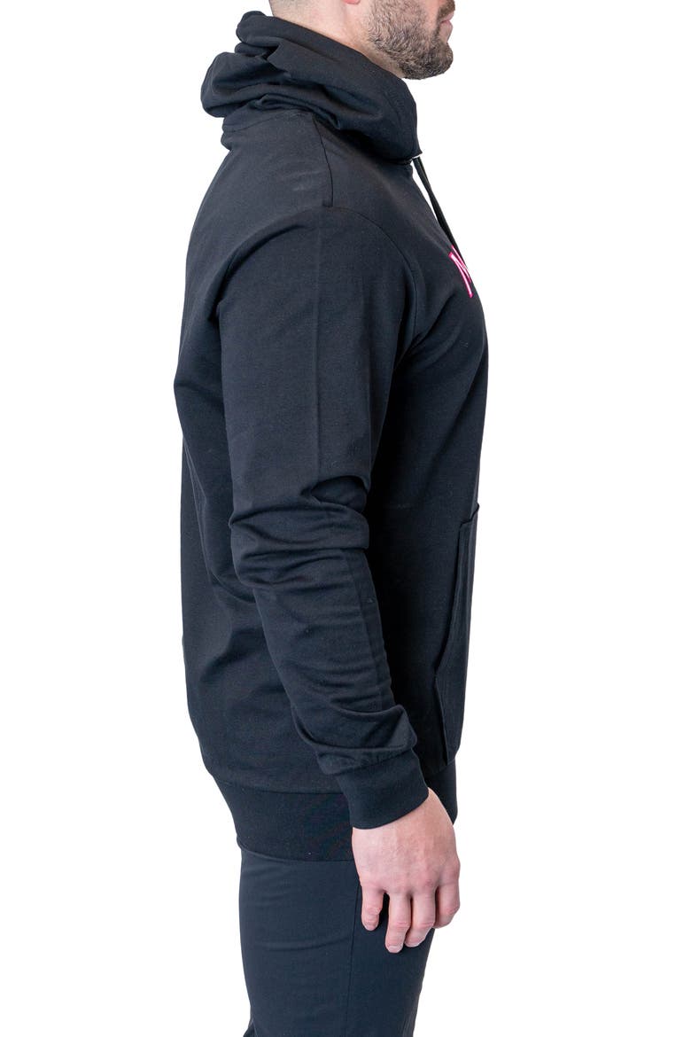 Cotton Graphic Hoodie, Alternate, color, BLACK