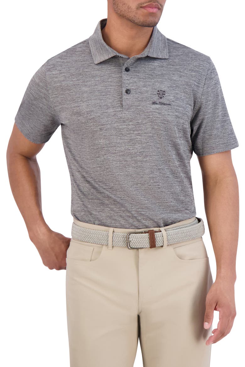 Yarn Dye Marl Performance Golf Polo, Main, color, CHARCOAL