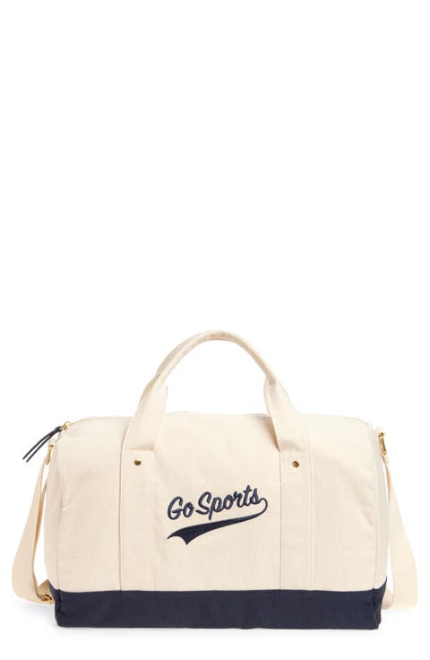 Go Sports Embroidered Canvas Duffle Bag