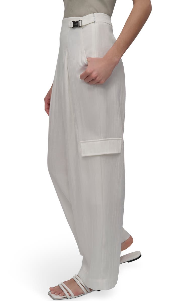 DKNY Weathered Twill Cargo Pants, Alternate, color, Ivory
