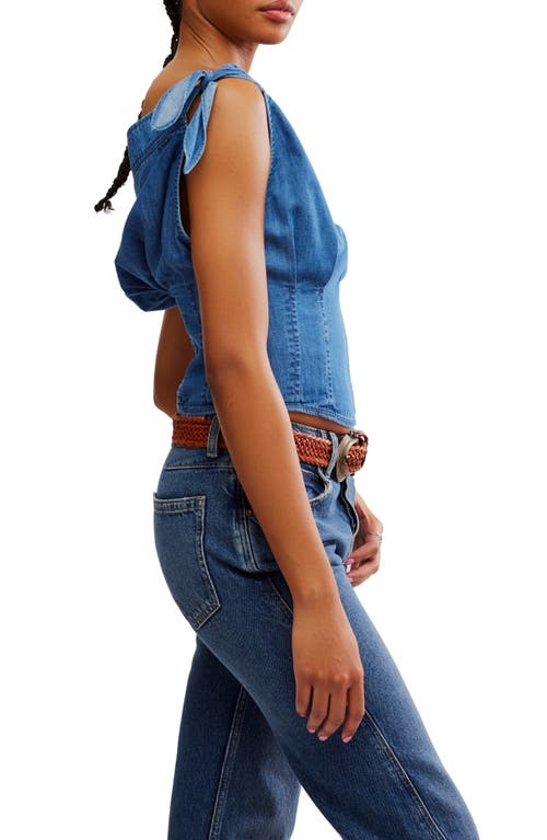 Shop Free People Louie Denim Off The Shoulder Top