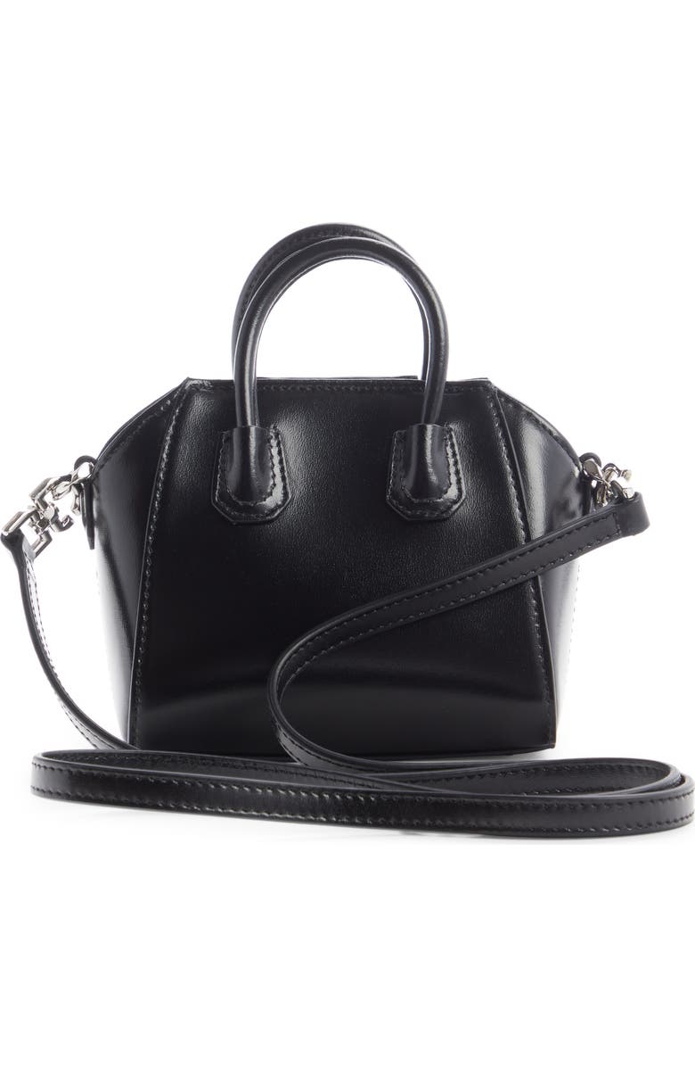 Givenchy Micro Antigona Leather Satchel, Alternate, color,