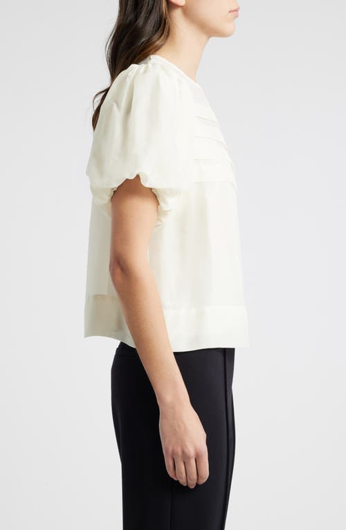 Wyeth Layered Front Puff Sleeve Top In Cream