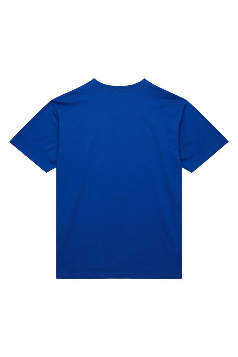 Men's Mitchell & Ness Blue New York Knicks Hardwood Classics Neon Nights Premium T-Shirt, Alternate, color, Blue