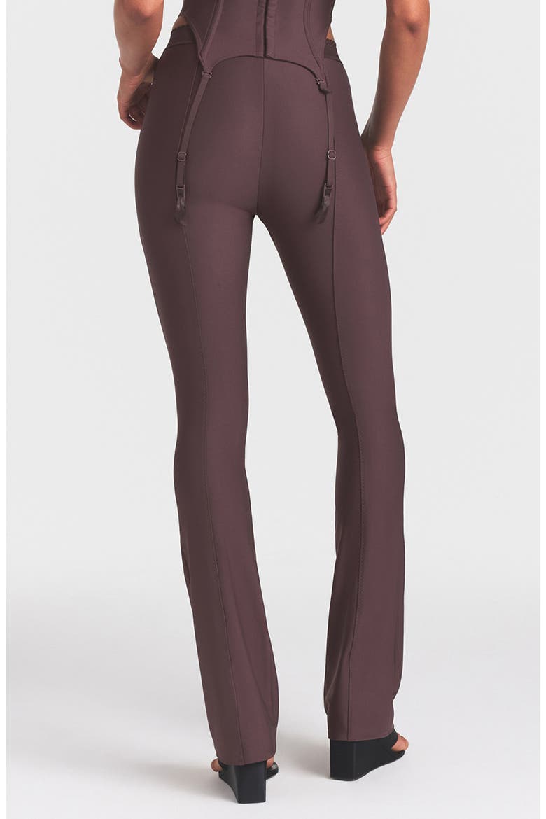 Body High Waist Flare Pants, Alternate, color, RAISIN