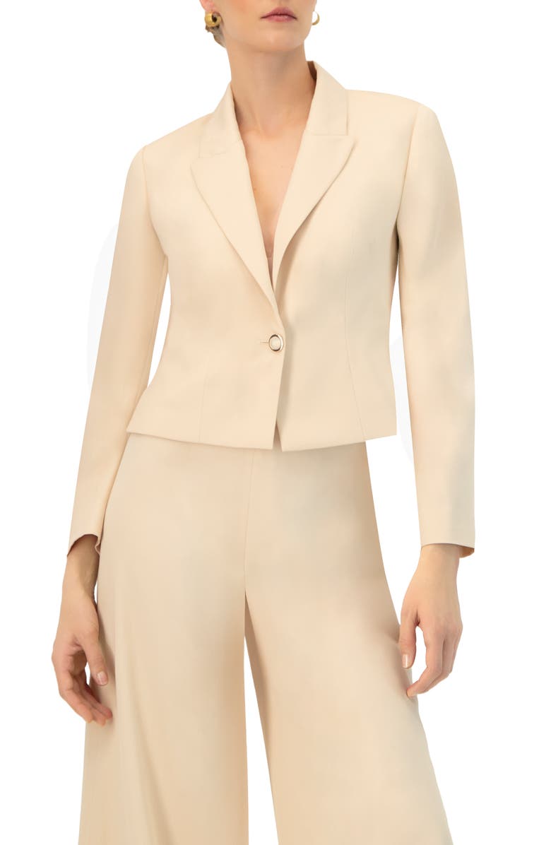 IVONNE Tailored Single-Button Blazer, Main, color, Sand