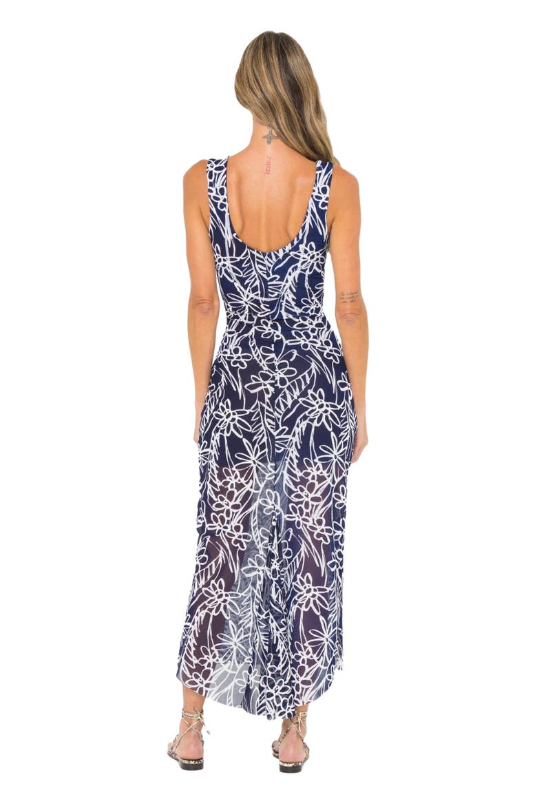 India Dress, Alternate, color, Navy/White Floral