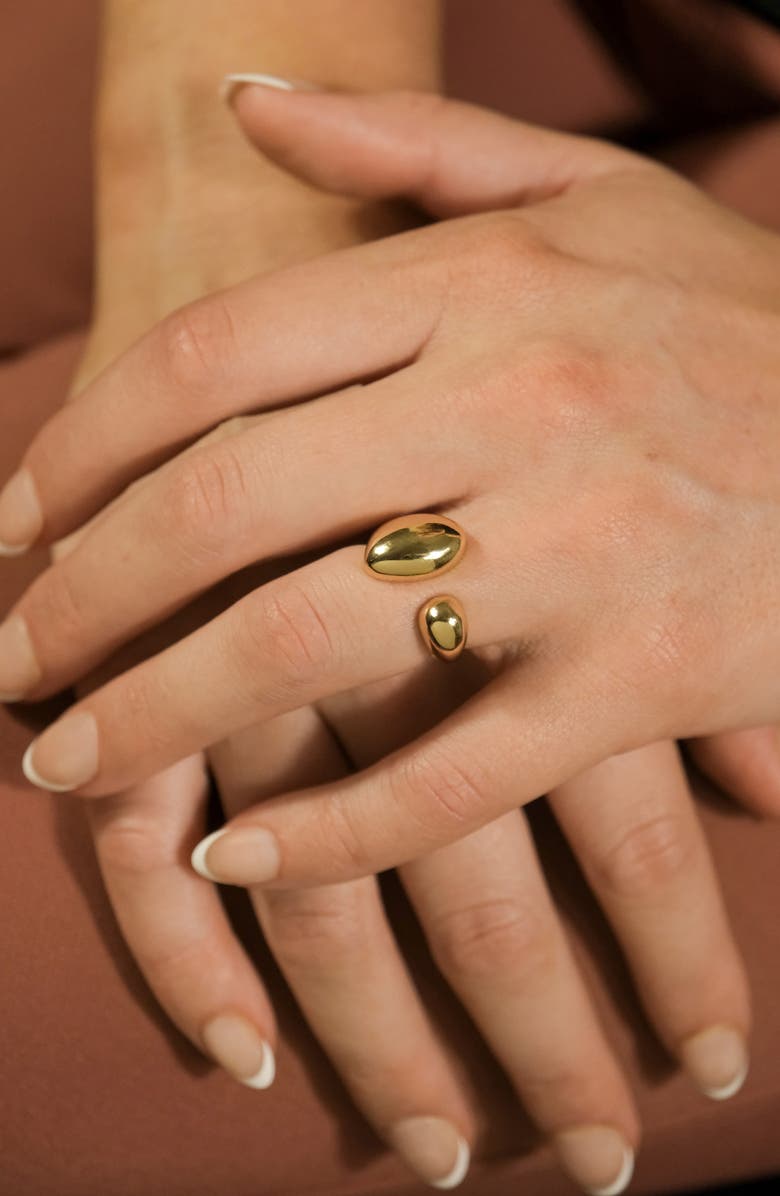 Sterling Forever Gina Open Ring, Alternate, color, Gold