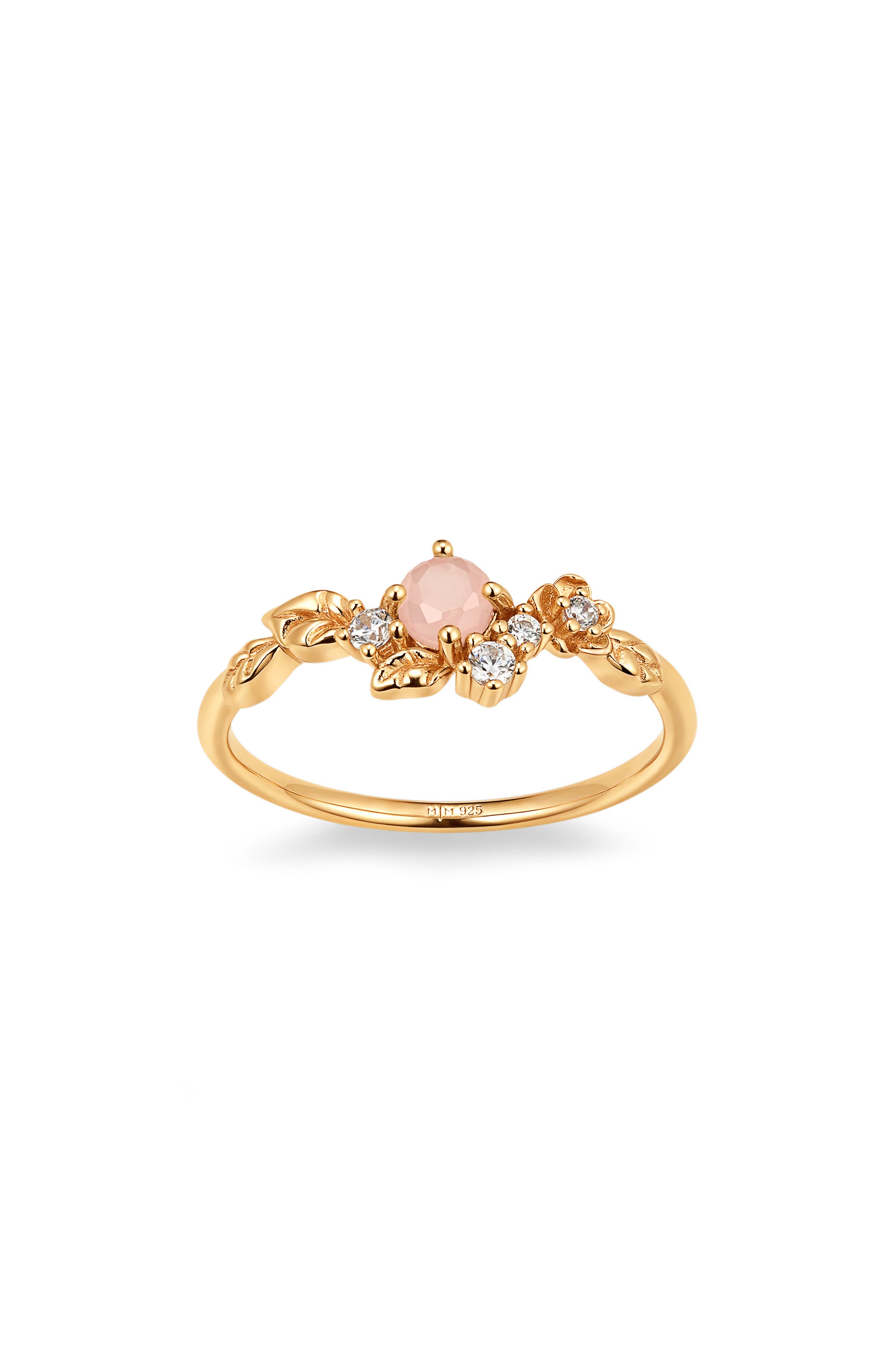 GOLD VERMEIL / ROSE QUARTZ