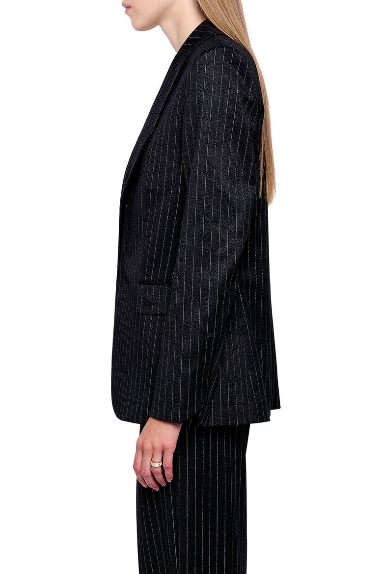 Valser Pinstriped Blazer, Alternate, color, ANTHRACITE