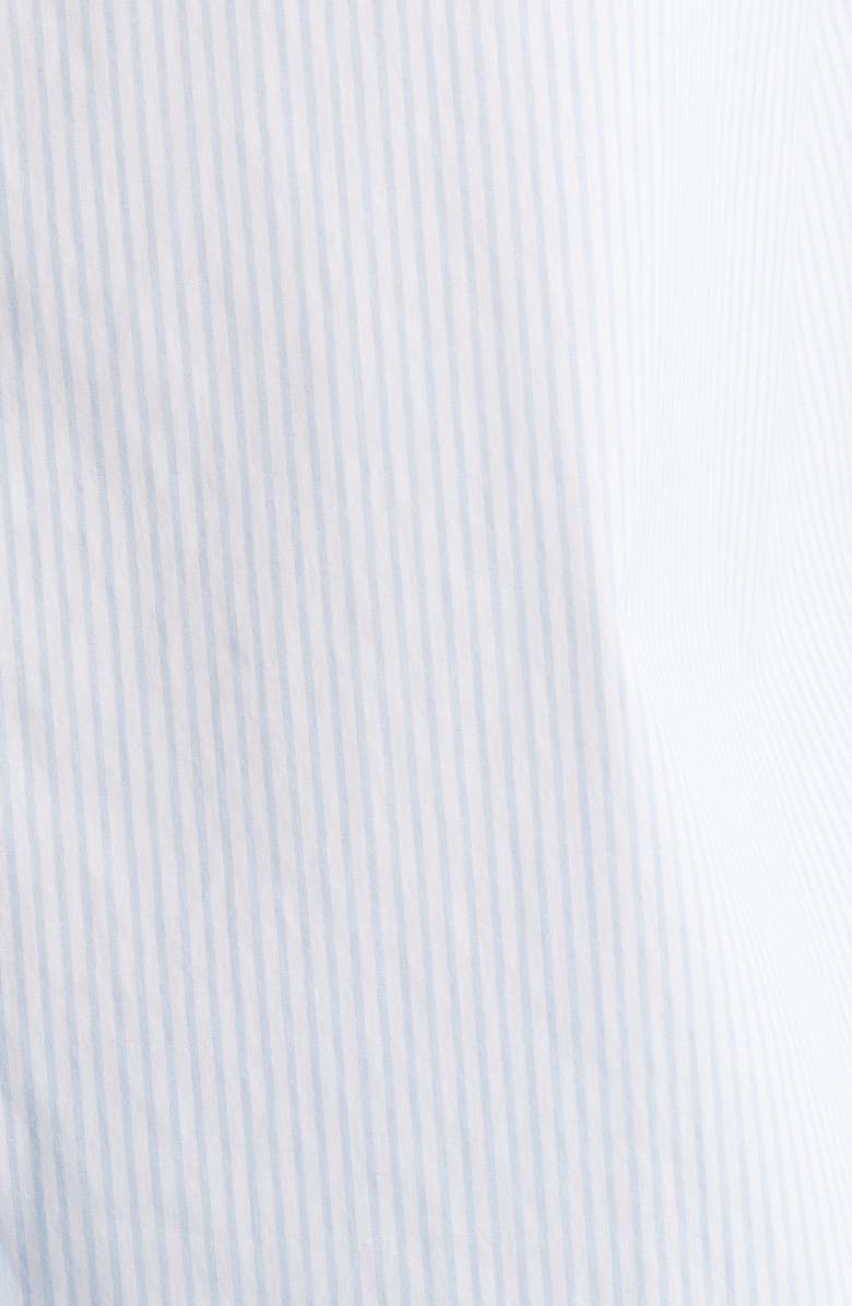 Nordstrom Stripe Performance Stretch Cotton Blend Sport Shirt, Alternate, color, White- Blue Simple Stripe
