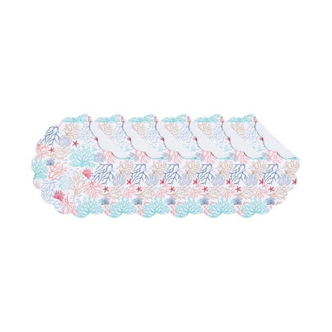 Coral Cove Round Set of 6 Placemats  17"