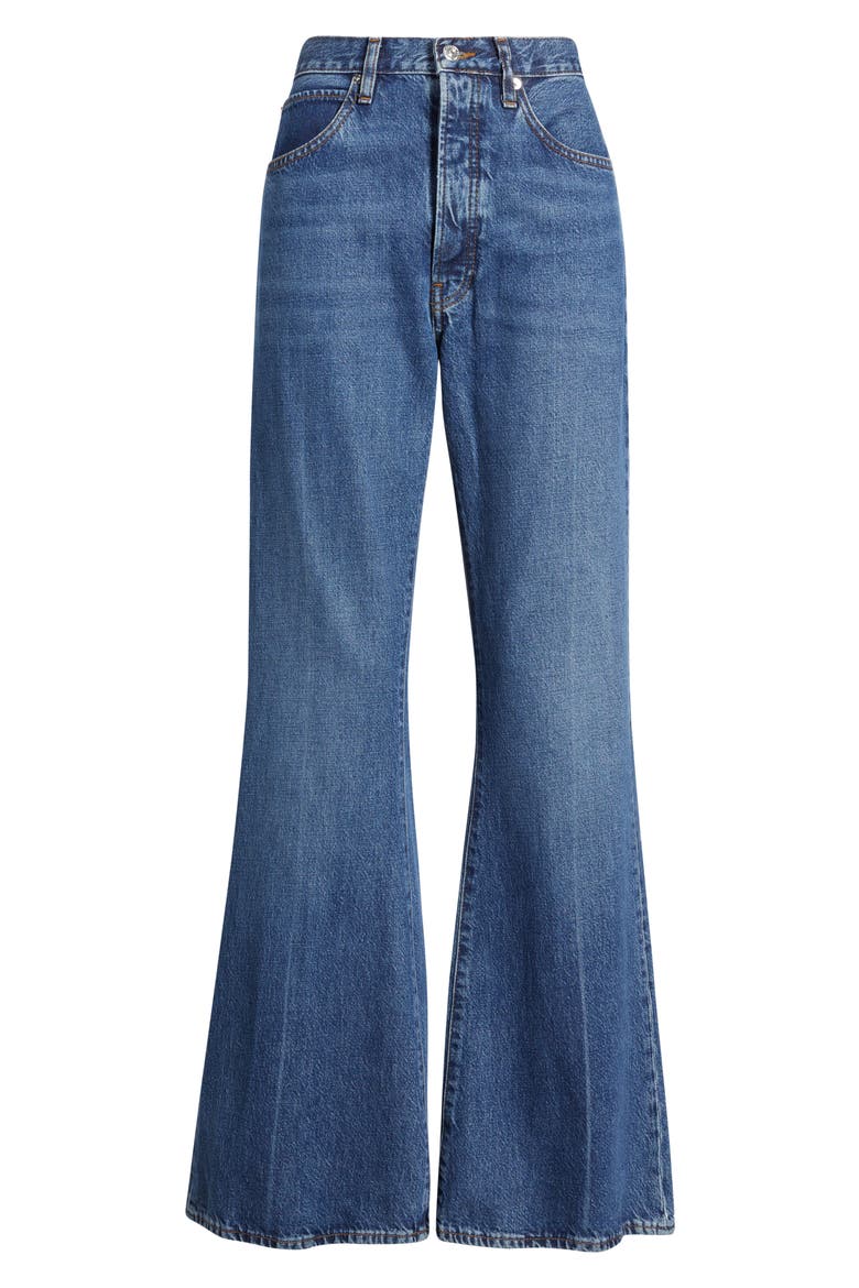 The Lax High Waist Flare Jeans, Alternate, color, PILOT