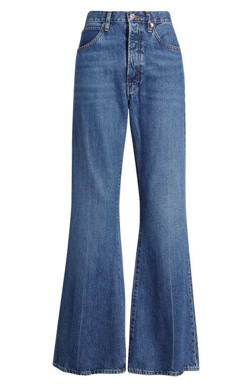 Frame The Lax High Waist Flare Jeans In Blue