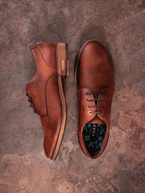 V.gan London Vegan Oatmeal 2 Derby Shoes In Brown