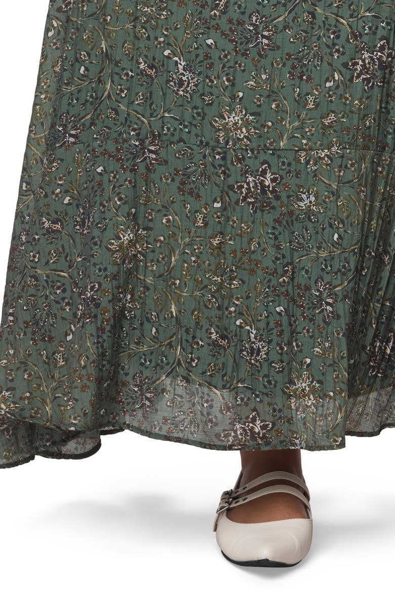 Splendid Versailles Floral Tiered Maxi Skirt, Alternate, color, Vine Floral Print