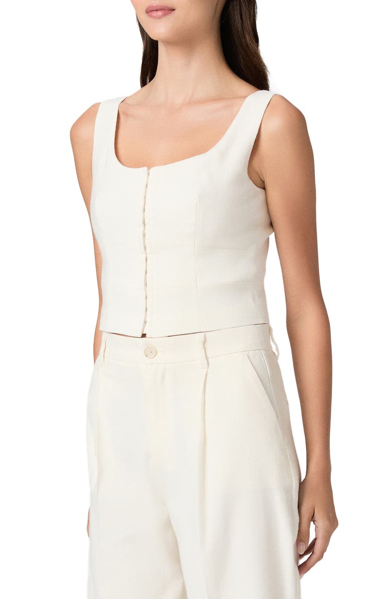 PAIGE Carra Corset Top, Alternate, color, Bone
