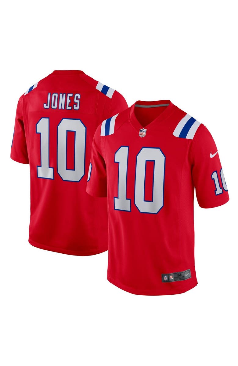 Nike Youth Nike Mac Jones Red New England Patriots Game Jersey, Main, color, 