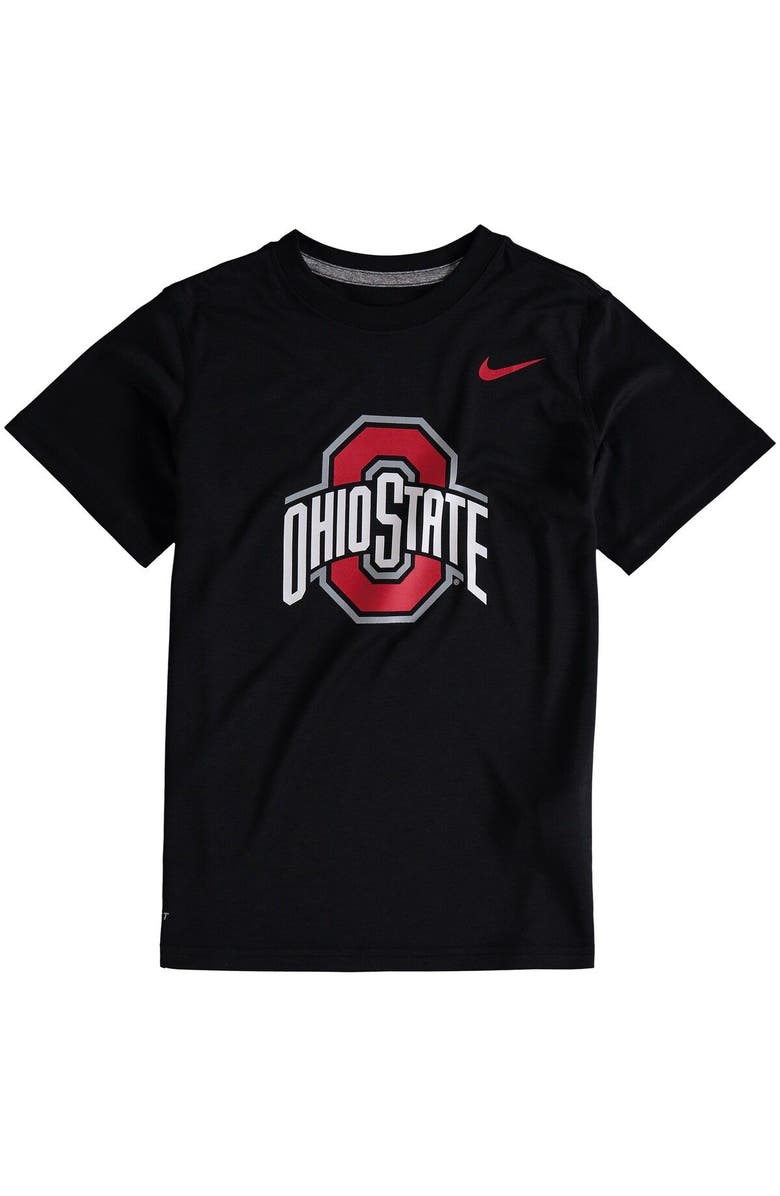 Nike Youth Nike Black Ohio State Buckeyes Logo Legend Performance T-Shirt, Alternate, color,
