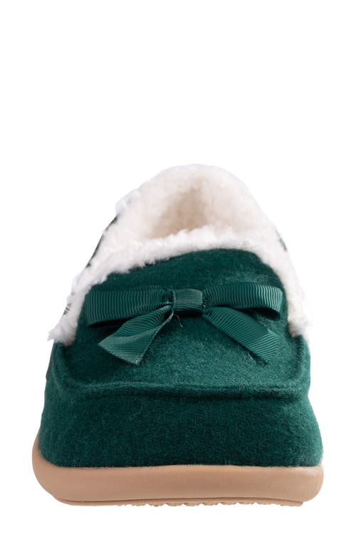 Revitalign Trillium Faux Fur Lined Slipper In Green