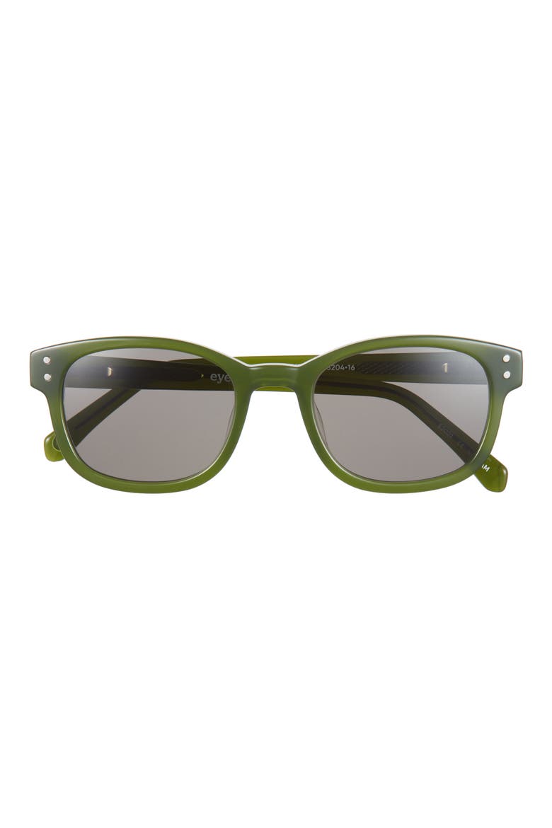 Biff 52mm Square Reading Glasses, Main, color, OLIVE GREEN / POLARIZED GREY