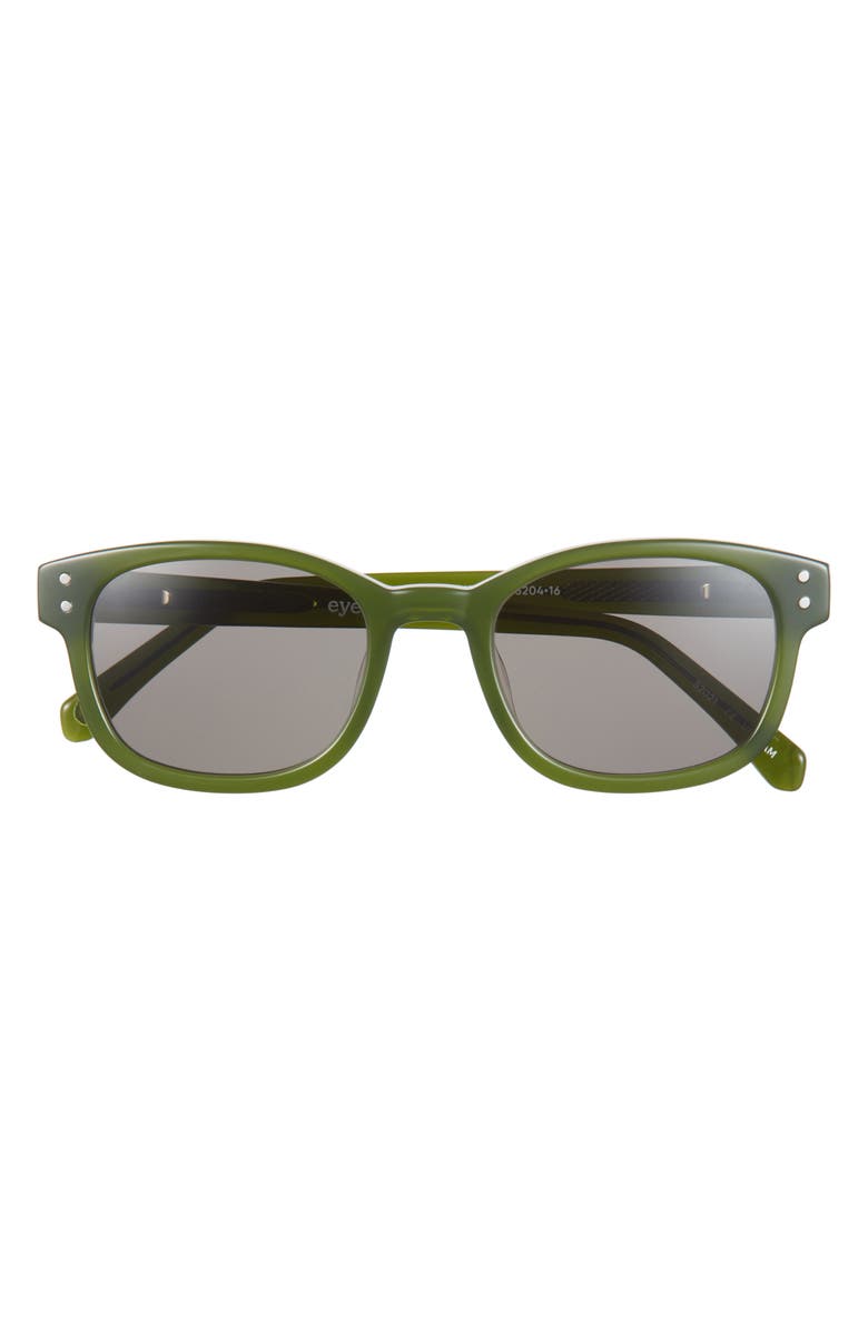 eyebobs Biff 52mm Square Reading Glasses, Main, color, Olive Green / Polarized Grey