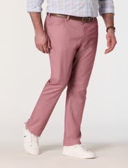 Oak Hill by DXL Big & Tall Straight-Fit 5-Pocket Tech Pants