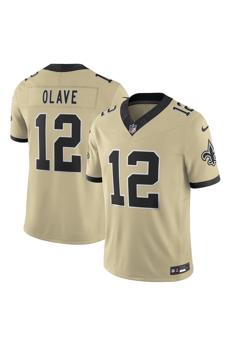 Men's Nike Chris Olave Gold New Orleans Saints Gameday Golds Alternate Vapor F.U.S.E. Limited Jersey, Main, color, Gold