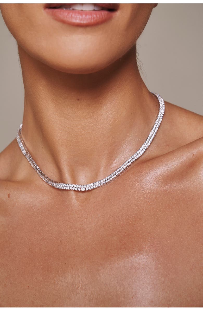 LILI CLASPE Rosaline Tennis Bracelet, Alternate, color, Silver