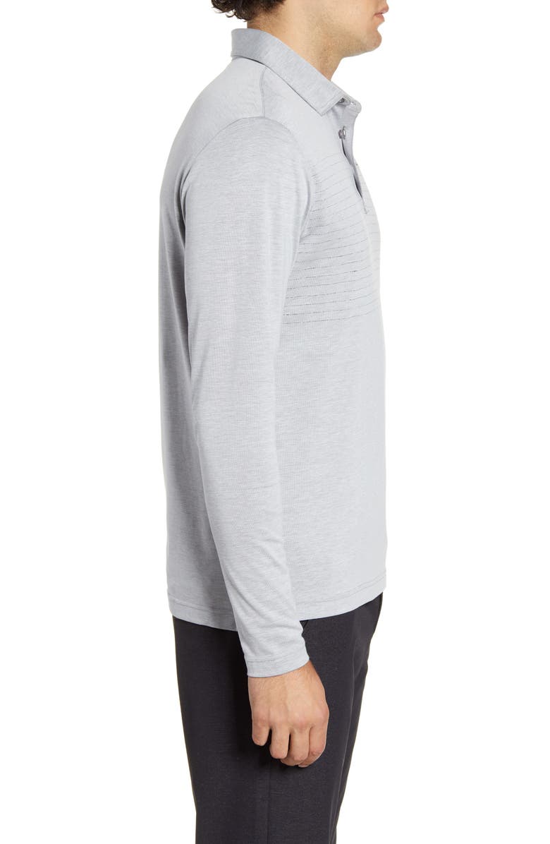 TravisMathew Top Dog Stripe Long Sleeve Jersey Polo, Alternate, color, 
