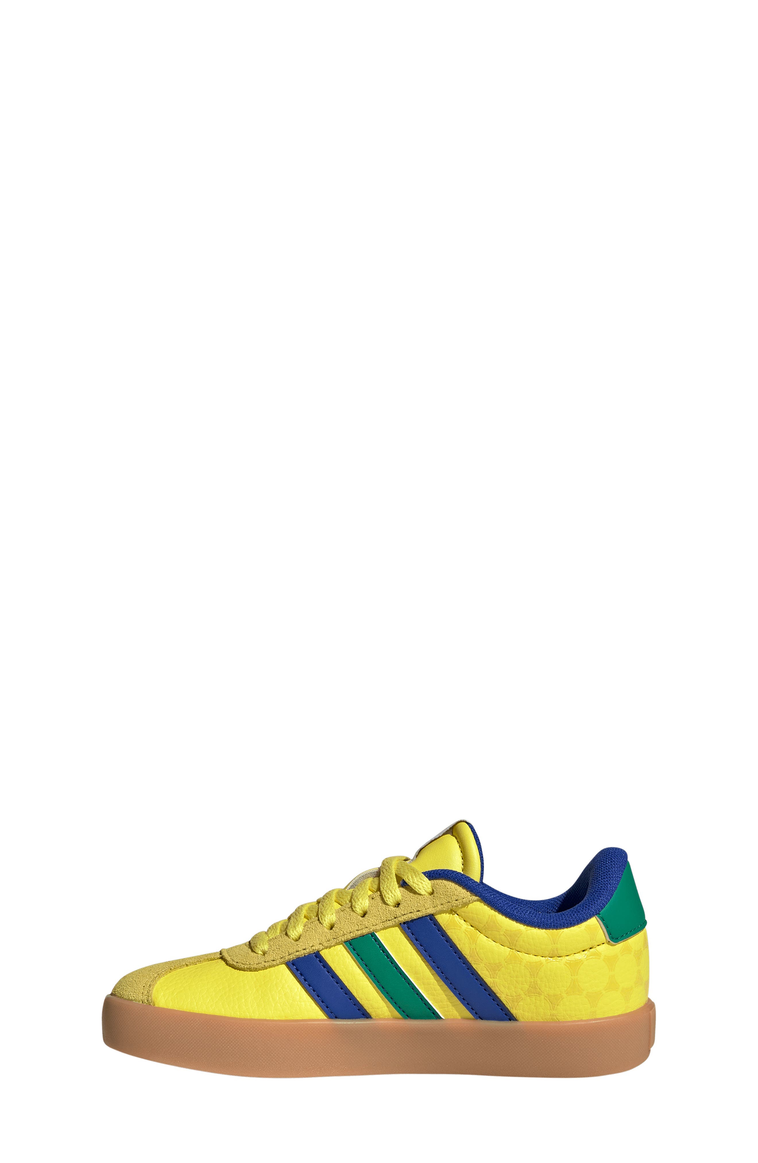 adidas Kids' VL Court 3.0 Sneaker, Alternate, color, Bright Yellow/ Blue/ Green